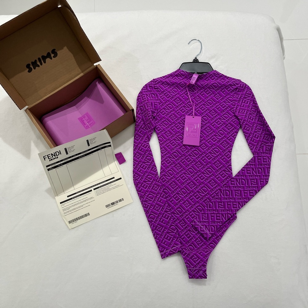 Fendi Skims Mock neck long sleeve bodysuit XXS COLORADO